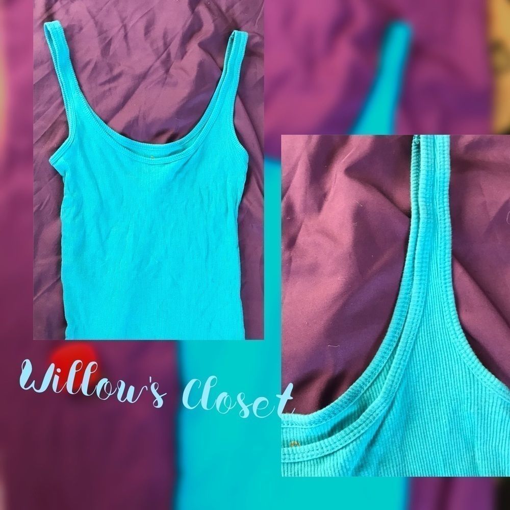 Atmosphere Blue wife beater. Size small EUC